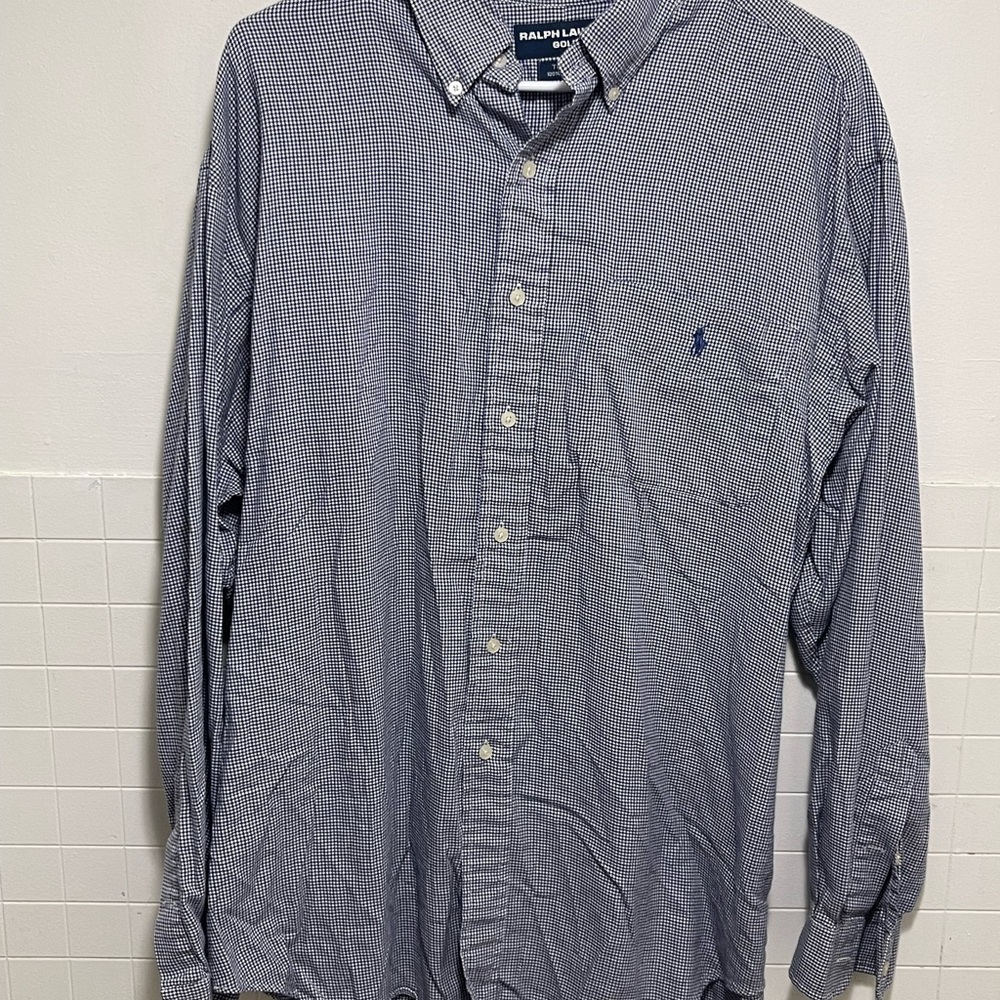 Ralph Lauren Men's Navy Gingham Shirt